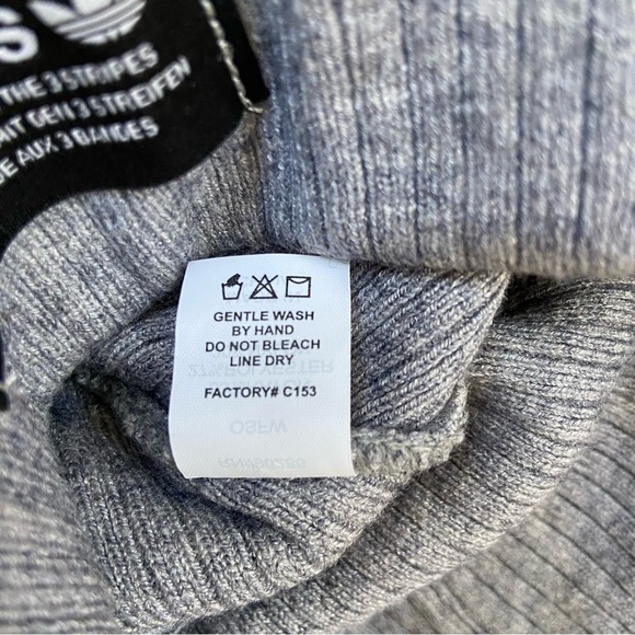 NEW adidas Women's Gray Ribbed Beanie One Size NWOT - Picture 6 of 6